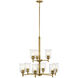 Shailene 9 Light Natural Brass Chandelier Ceiling Light